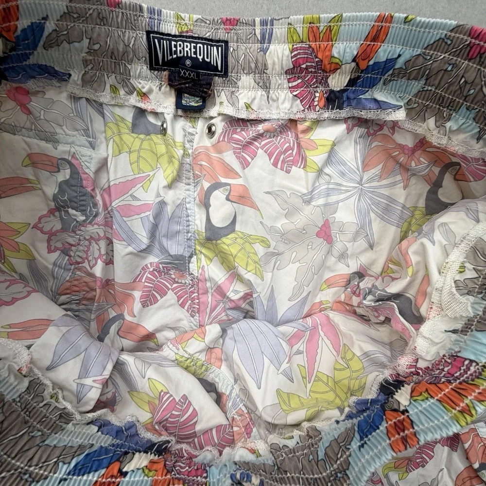 Vilebrequin Swim Trunks Mens XXXL 3XL Toucan Tropical Floral Shorts UNLINED